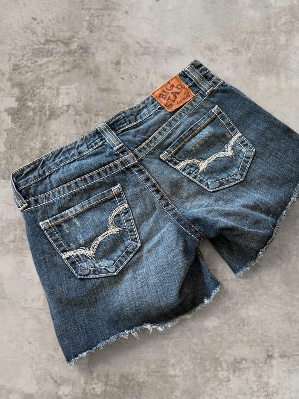 Big Star Blue Frayed Hem Denim Shorts - Picture 2 of 8